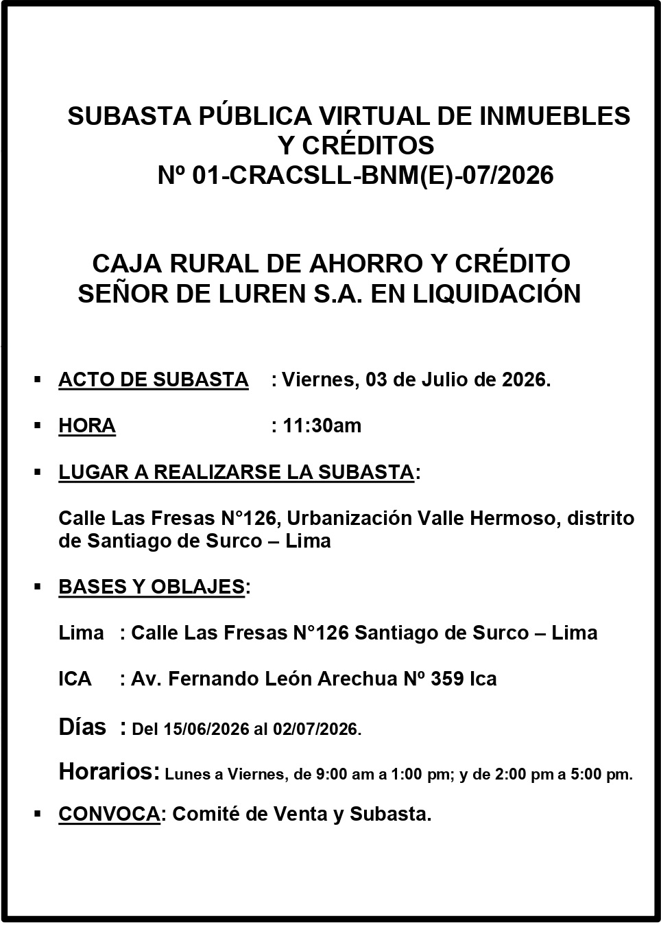 Bases del proceso Caja Luren